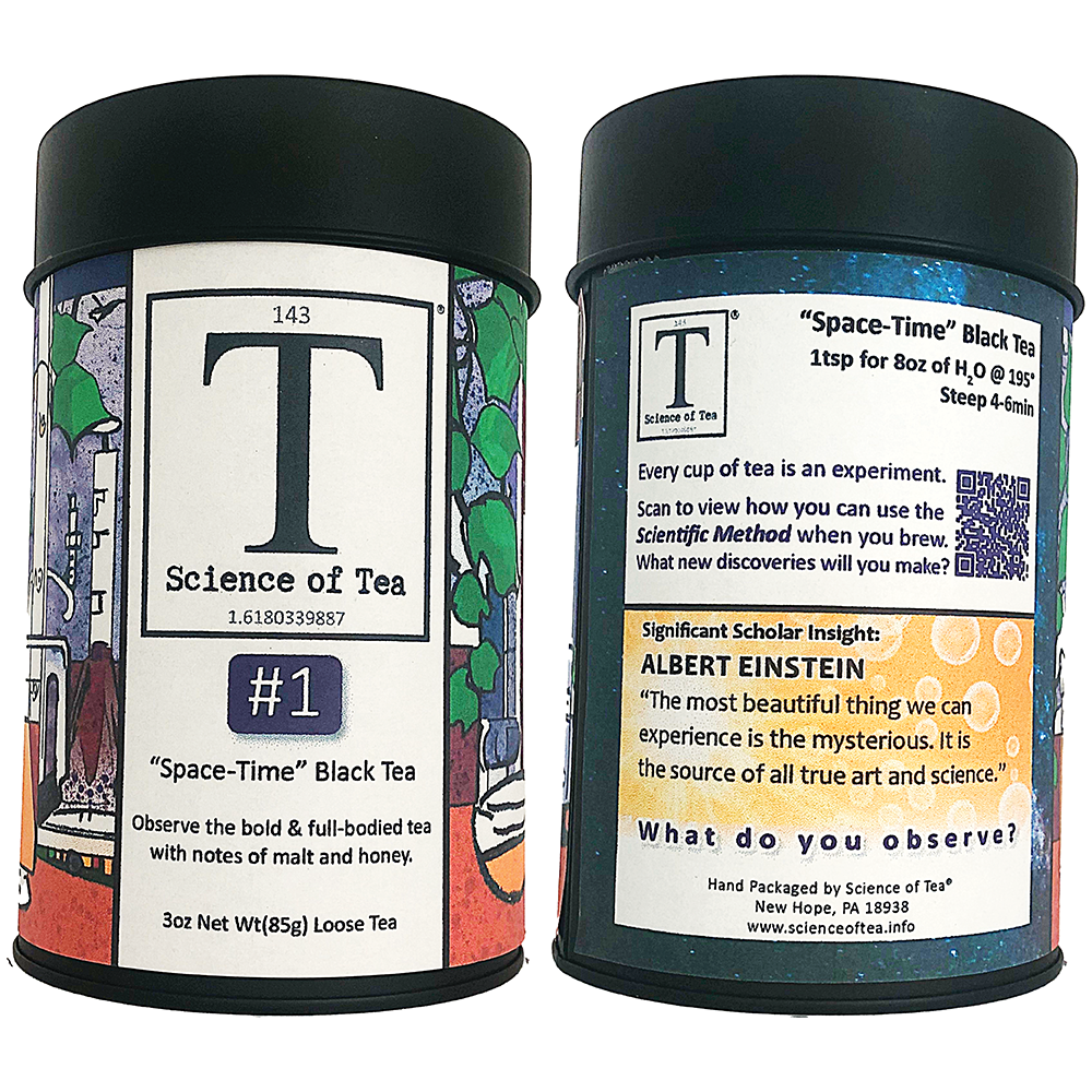 #1 "Space Time" Black Tea 3oz Tin (Level 1 Backer)
